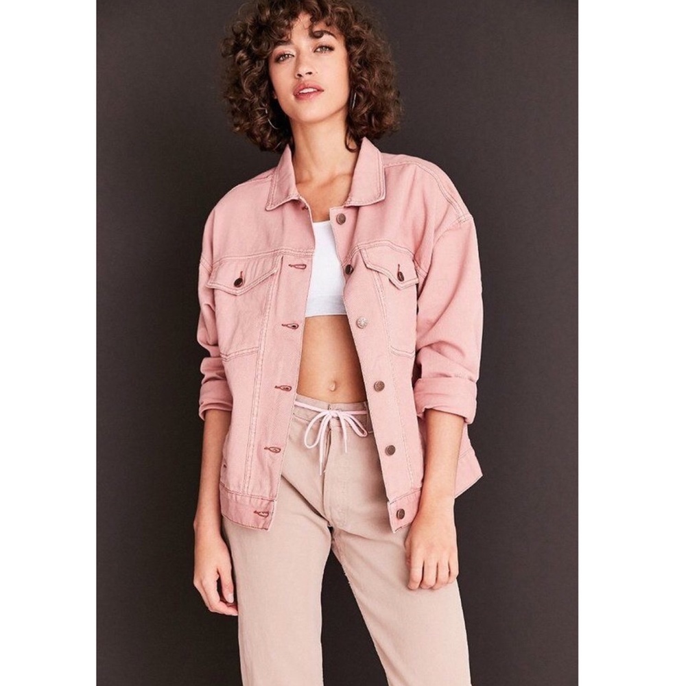 Urban Outfitters Pink Denim Oversized Jacket, M Gem